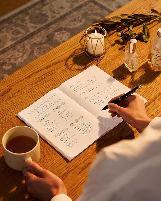 MARK'STYLE EDiT Designed for Clear Thinking, Thin, Lightweight, and Smooth to Write On” — 160-Page Notebook (A6 (7mm Ruled) (Pack of 2))