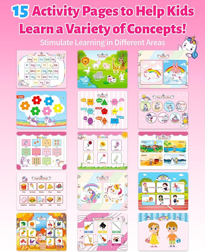 Benresive Busy Book for Toddlers 3-5, Montessori Preschool Learning Activities Book, Educational Sensory Travel Toys for Kids, Birthday Gifts for Boys Girls Ages 3+