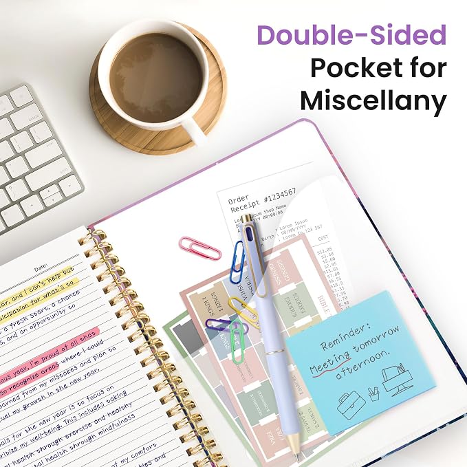ZOTIA Large Spiral Notebooks for Work 5 Subject with Removable Dividers