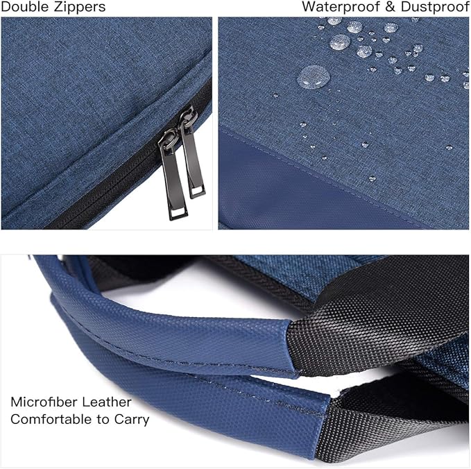11.6 12.9 Inch Laptop Bag Men Women TSA Briefcase Sleeve for Macbook Neo 13 A18 Pro A3404, iPad Air 13 M4 M3 2026, 13" iPad Pro M5 M4, iPad 12.9", Acer Lenovo Dell Chromebook 11.6" Carrying Case, Blue
