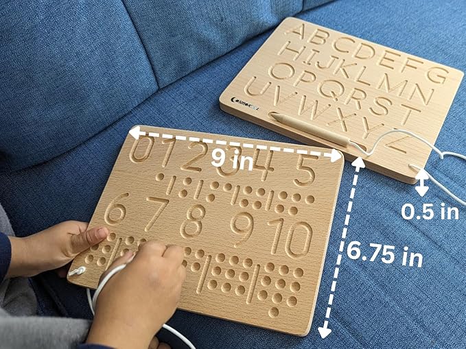 Montessori Alphabet Tracing Boards Alphabet Letters ABC Tracing (ABC+123)