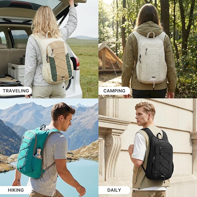 G4Free 20L Lightweight Packable Hiking Backpack for Women Men | Small Water Resistant Foldable Daypack with Phone Pocket for Travel Camping Outdoor