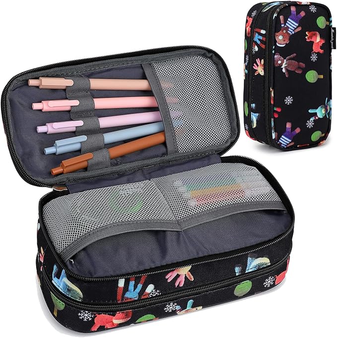 Mountain guest Pencil Cases for kids, Large Capacity Pencil Pouch, Office College School Marker Organizer Case pen for Men Women Adult Teens