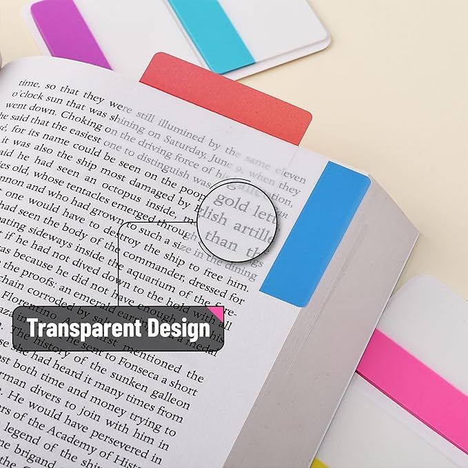Mr. Pen- Sticky Index Tabs, 500 Pcs, 21 Sets, Vibrant, Writable Colored Pages Markers Labels for Reading Notes, Books, Binders, Notebook, Folders and Classify Files, Water-Resistant