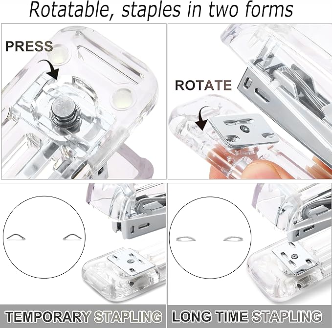 KAAKOW Silver Desk Organizers and Accessories Office Supplies Set Stapler, Pen Holder, Phone Holder, Scissors, Pen, Ruler, 30 Paper Clips, 22 Binder Clip, 20 Tacks and 1000pcs Staples