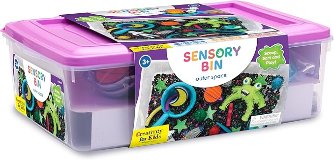 Creativity for Kids Sensory Bin: Outer Space Toys - Preschool and Toddler Sensory Toys, Kids Gifts for Boys and Girls Ages 3-5+, 10.25 x 14.5 x 4.75 inches