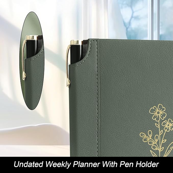 2026 Planner Undated Weekly Planner Notebooks A5 Week Plan Notepad Size 5.5'' X 8.1'' Inner Pocket ,Lined and Notes, No Dated Weekly To Do List Planner Notebook With Goal & Habit Tracker Organizer 100GSM Thick Paper, Pen Holder， Perfect For Office Home...