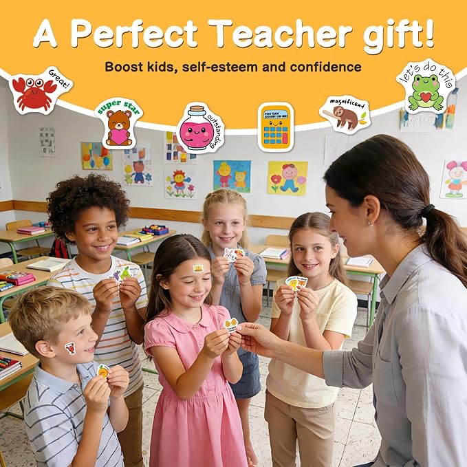 300pcs Teacher Stickers for Kids Classroom Must Haves - Waterproof Reward Stickers for Students, Teacher Supplies with Unique Designs - Perfect for Classroom Rewards & Home Encouragement