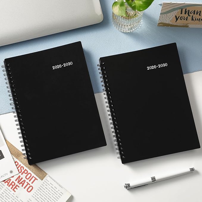 2026-2030 Monthly Planner/Calendar - Jul. 2026 - Dec. 2030, Monthly Planner, 5 Year, 6.2" x 8.3", Multi Year Calendar 2026-2030 with Twin-Wire Binding, Tabs, Storage Pocket - Black
