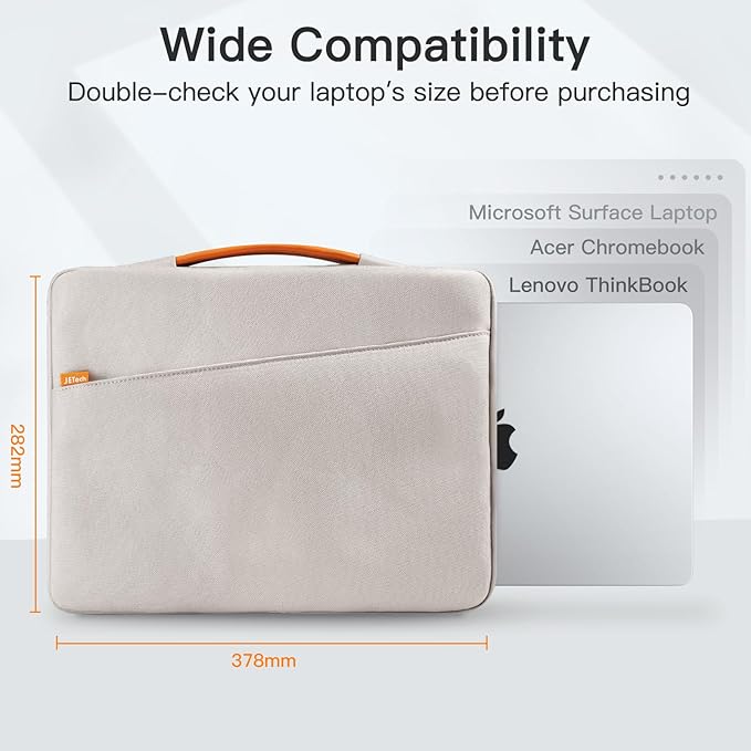 JETech Laptop Sleeve for 15-Inch MacBook Air (M2-M5, 2023-2026), MacBook Pro 15/16-Inch (M1-M5, 2019-2026), Bag Case with Portable Handle and Pocket (Starlight)