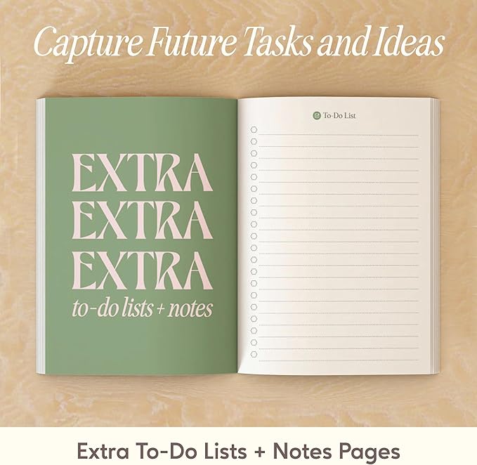 Notcoy Undated Daily Planner and Notebook, Aesthetic Hardcover Productivity Planner with To-Do List, Habit Tracker, Weekly & Monthly Views - Tulip Town