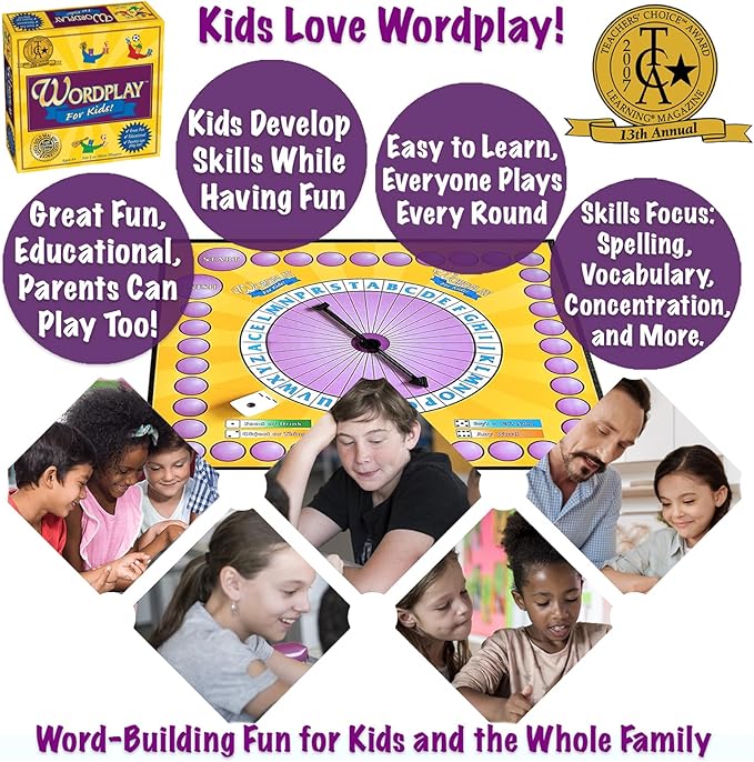 Wordplay for Kids — A Fast-Paced, Award-Winning Game Filled with Fun Word Challenges — Great for The Whole Family, Ages 6 & Up