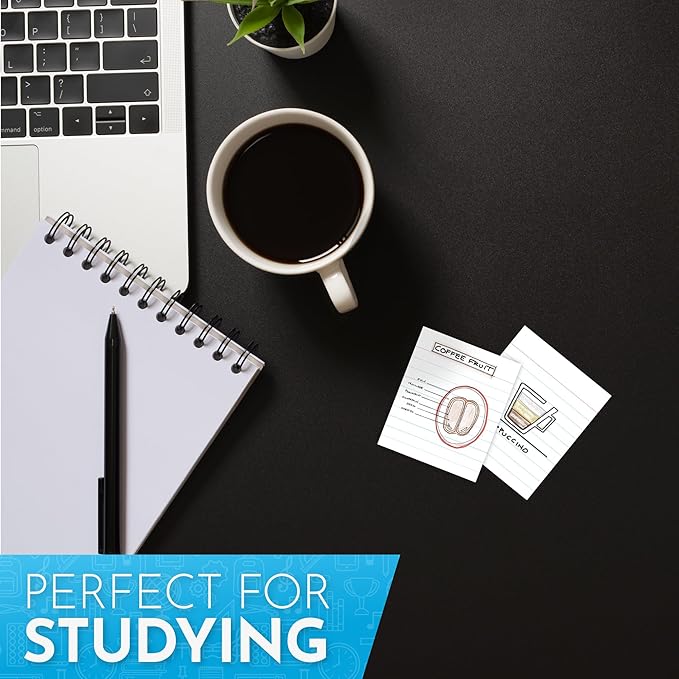 Home Advantage 2.5x3 Ruled Index Cards - Our 50 Pack of Lined Notecards Use Heavy Duty Cardstock to Make Them Bleed Proof – These Line Ruled Index Cards Make Perfect Flashcards & Note Cards