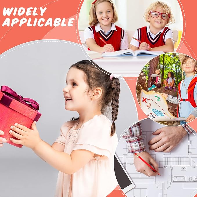 Chinco 12 Pieces Red Pencils with Eraser for Kids HB Erasable Pencils Pre-sharpened Wooden Pencil Correcting for Students School Writing Drawing Checking
