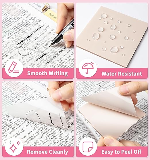 47Pcs Bible Study Supplies, Bible Journaling Kit for Women, Pink Pencil Case, 12 Pastel No Bleed Highlighters and 6 Colored Pens, Bible Tabs and More, Book Annotation Kit for Women & Men (Pink)