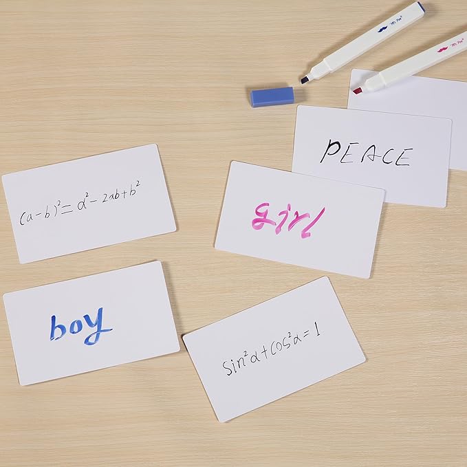 Mr. Pen- Dry Erase Index Cards, 3"x5", 45 Pack, Laminated on One Side, Blank Note Cards, Reusable Dry Erase Blank Flashcard Sheets for School, Office, Chores, To-Do Lists, Study Supplies
