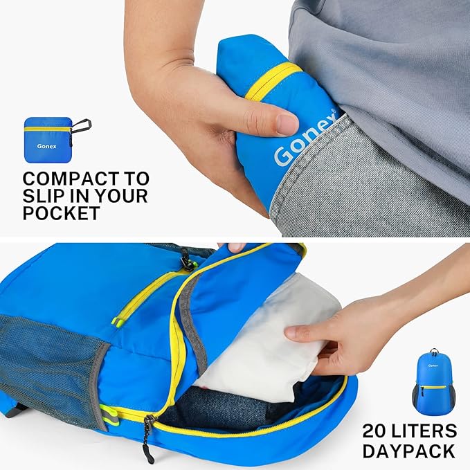 Gonex Ultra Lightweight Packable Backpack Daypack Handy Foldable Camping Outdoor Travel Cycling Backpacking