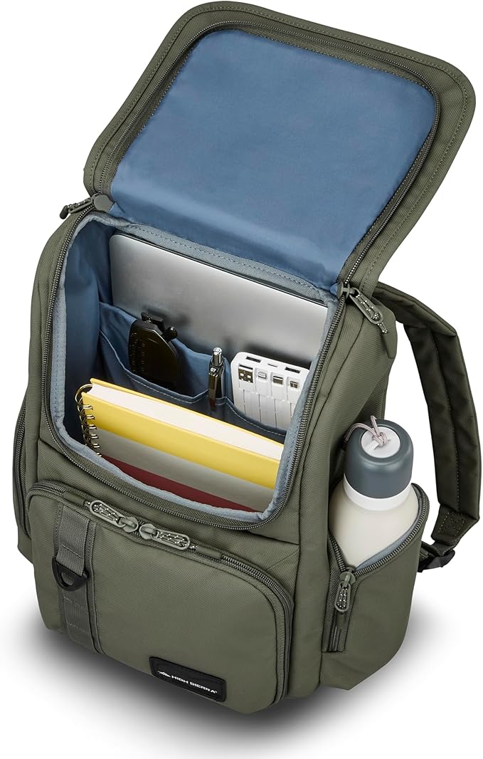 High Sierra Lineage Flap Backpack- Olive