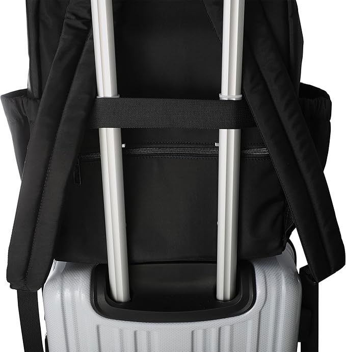 Jessica Simpson Black Laptop Backpack for Women, Work and Travel Backpack with Gold Hardware, 15" Laptop Sleeve