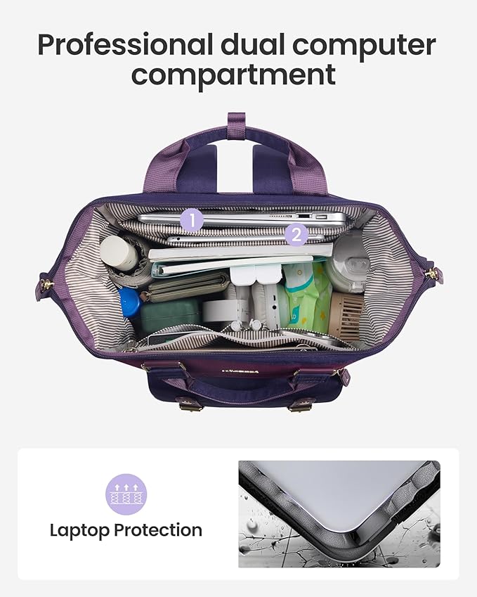 LOVEVOOK Laptop Backpack for Women with Giant Tumbler Holder Pocket,15.6 inch Waterproof Travel Backpack Purse Computer Laptop Bag