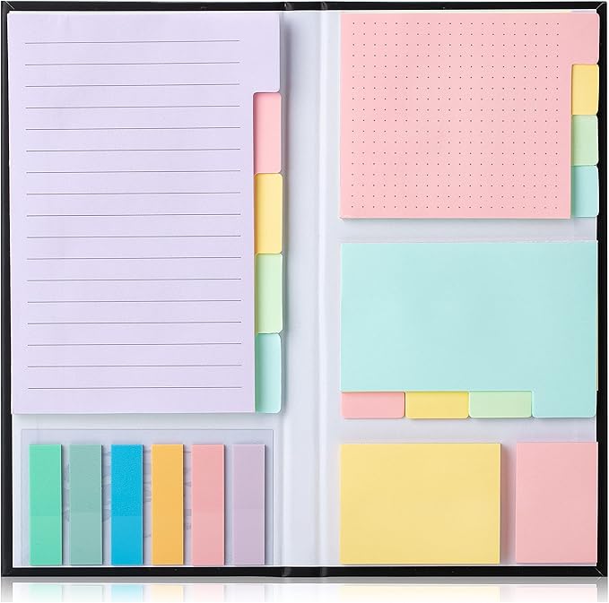 Mr. Pen- Sticky Notes Set, 410 Pack, Ruled, Dotted & Blank Notes with 150 Index Tabs, Divider Sticky Pads for Bible Study, Office, School, Planning, Journaling & Organization