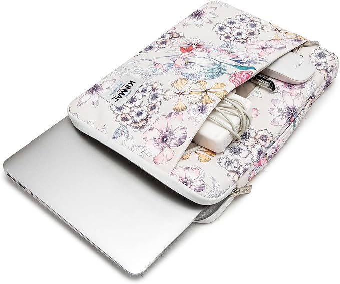 Kinmac 360 Degree Protective Laptop Sleeve Case Bag with Handle for MacBook Air 15 inch and 15 inch-15.6 inch HP Lenovo Dell ASUS Acer Laptop (KF-04)
