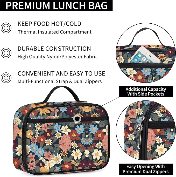 rickyh style Kids Insulated Lunch Box Thermal School Cooler hot Bag for Child