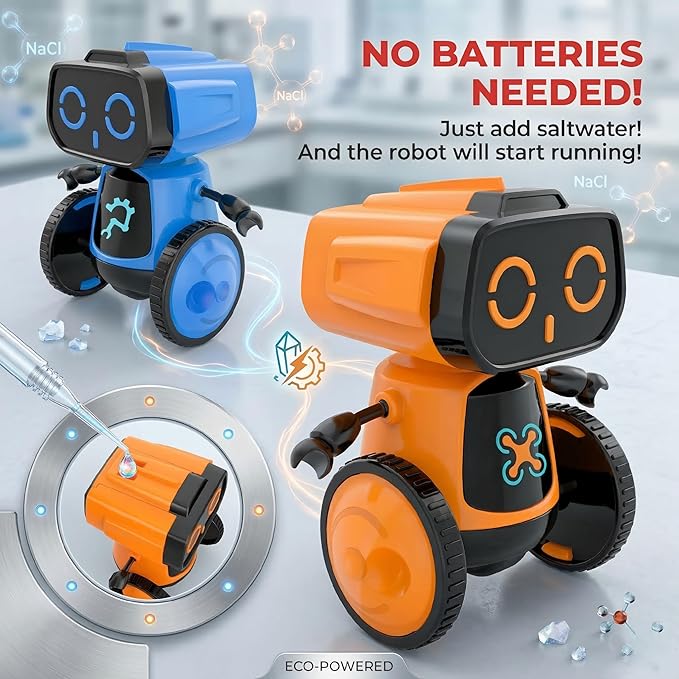 Science Saltwater-Powered Robot Kit, No Batteries Required, DIY Toys, Scientific Experiments, Creative Toy, Environmental Protection, for Festival Boys & Girls