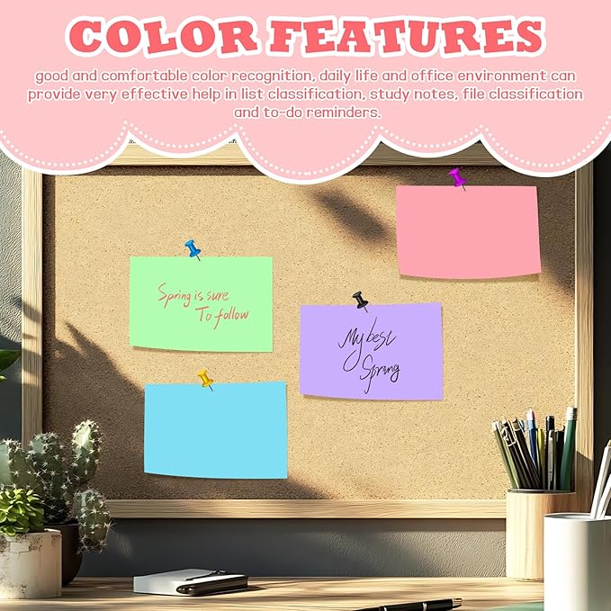 BIGNC Colored Index Cards 4x6, 190 Pack Blank Index Cards, Flash Cards for Studying, Heavy Note Cards for Office, Home and School