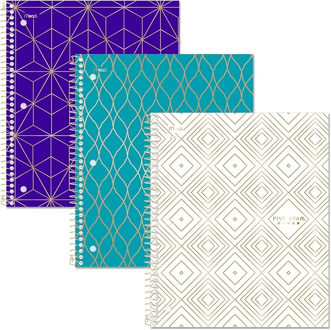 Five Star Wirebound Notebook, 1-Subject, 100 College-Ruled Sheets, 11 x 8.5 Inch Sheet Size, Teal (72051)