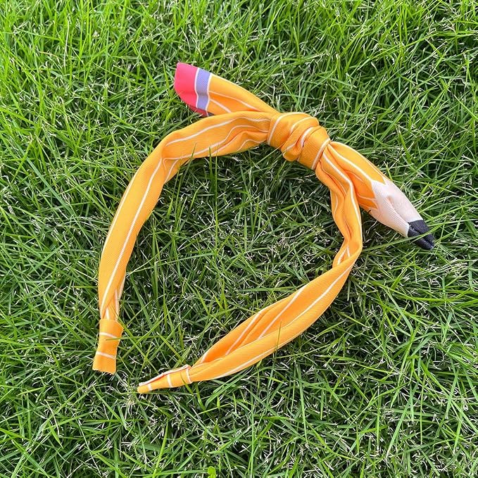 Teacher Outfits for Women, Pencil Headband Accessories, Teachers Supplies Hair Bows Hair Ties Hairband, First Day of School Teacher Gifts from Student