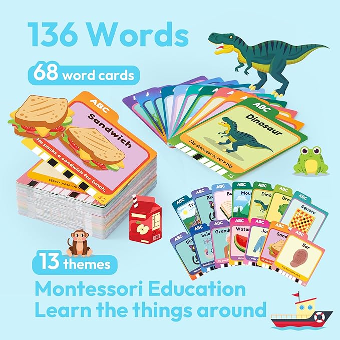 lalalark Kids Learning Tablet for Toddlers 3-5, 200 Pages Talking Flash Cards with Sight Words & Games, Montessori Learning Toys for Words, Simple Math, Logical Thinking, Easter Basket Stuffer