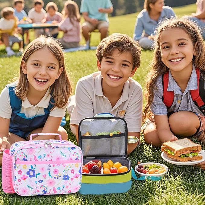 RHCPFOVR Kids Lunch Bag - Insulated Lunch Box for Boys Girls Washable Lunch Bag and Reusable Toddler Leak-proof Lunchbox for School and Daycare