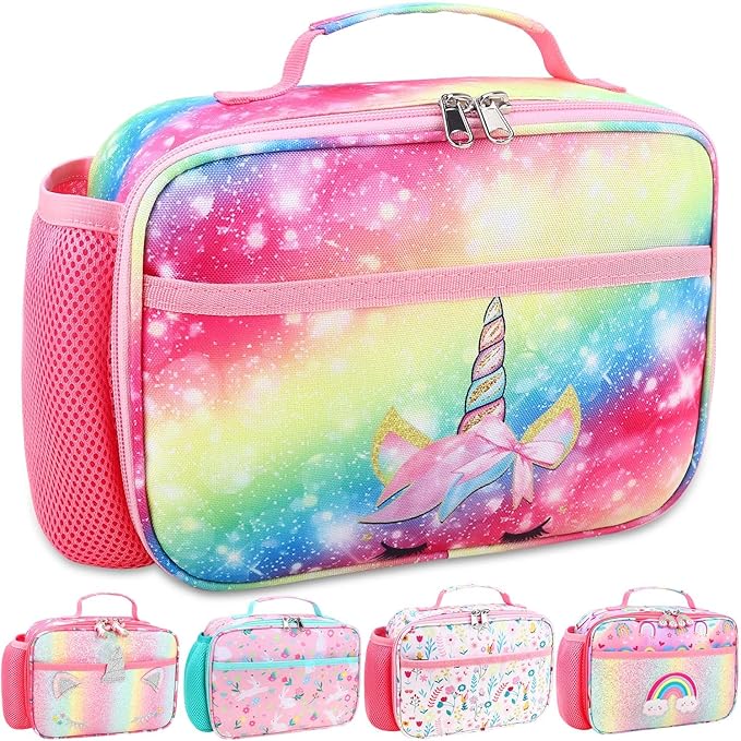 RHCPFOVR Kids Lunch Bag - Insulated Lunch Box for Boys Girls,Washable Lunch Bag and Reusable Toddler Leak-proof Lunchbox for School and Daycare