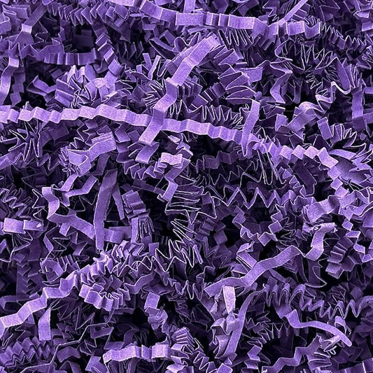 1LB Crinkle Cut Paper Shred Filler for Gift Box Bag and Basket On Holidays(Purple)