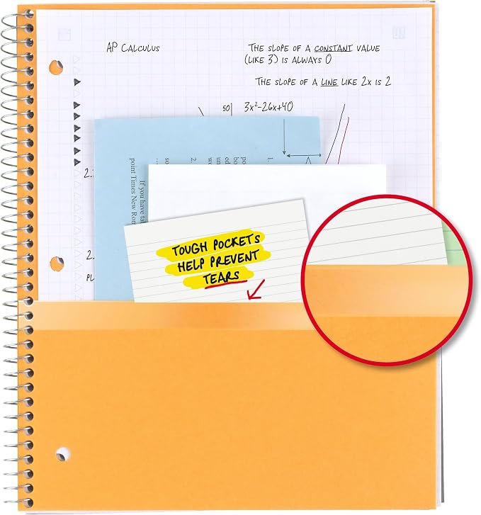 Five Star Spiral Notebook + Study App, 1 Subject, Graph Ruled Paper, 8-1/2" x 11", 100 Sheets, Fights Ink Bleed, Water Resistant Cover, Sedona Orange (620000CD1) (Pack of 12)