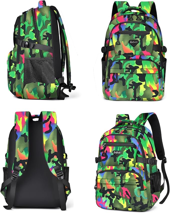 Casual Lightweight Backpacks for Boys & Girls, School Bookbags, 15 "Laptop Backpack, Travel Bag (212-mclv)