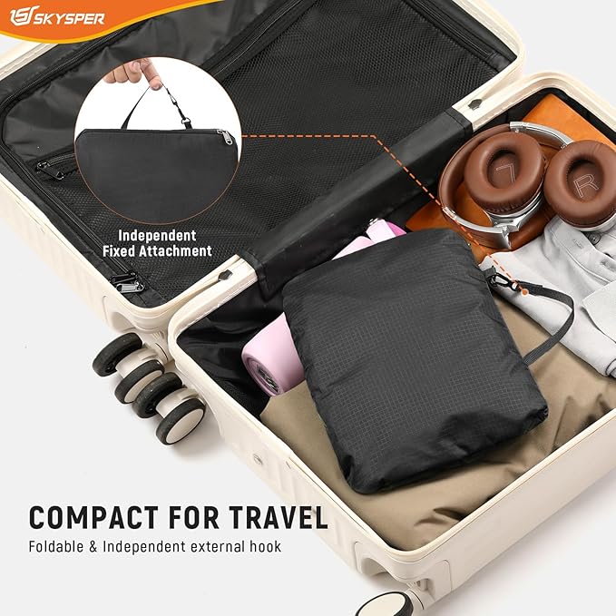SKYSPER Small Packable Hiking Backpack 20L Anti-theift Travel Daypack | RFID Ultralight Foldable Walking Backpack with Water Bottle Holder, Nylon, Multi-compartment, Everyday Carry for Men Women