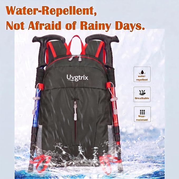 20L Water Resistant Foldable Packable Daypack Backpack | Lightweight Durable Portable Outdoor Travel Backpack for Women Men Camping Climbing Hiking Walking Sports Daily Commuting