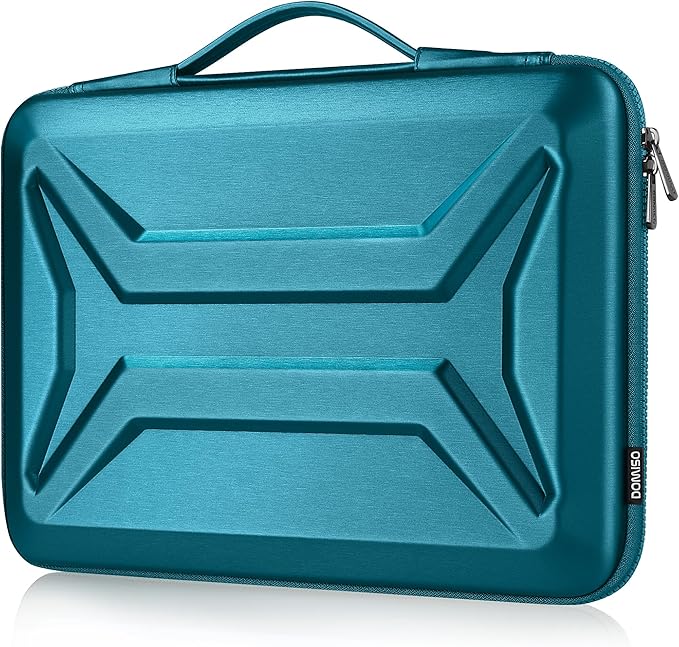 DOMISO 13.3-14 Inch Laptop Hard Case, Waterproof Shockproof Hard Shell Laptop Sleeve Protective Computer Bag for Macbook Pro/Lenovo ThinkPad/Dell XPS/HP Pavilion, Teal
