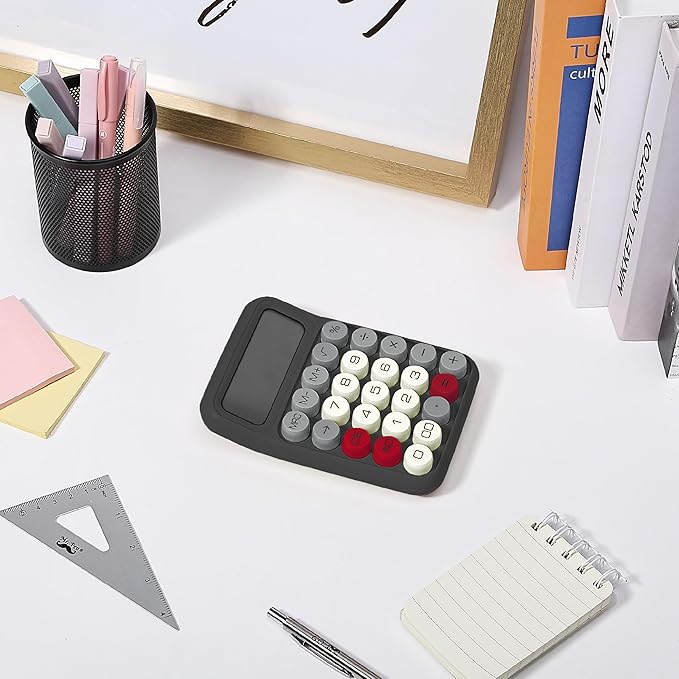 Mr. Pen- Mechanical Switch Calculator, 12 Digit Large LCD Display, Slate Grey with Big Buttons, Mechanical Switch Calculator for Home, School, Office