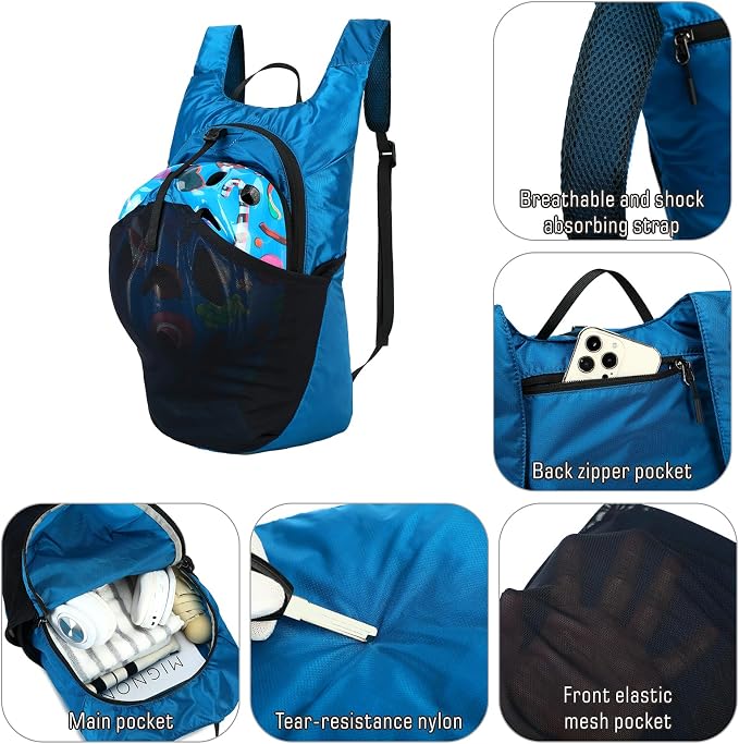Ultra Lightweight Foldable Backpack,Water Resistant Small Packable Hiking Daypack Outdoor Camping Travel Bag