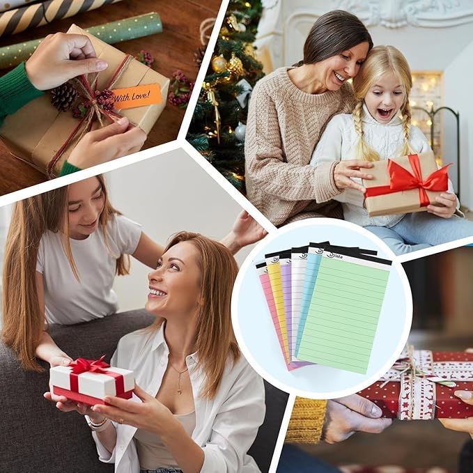 Dynta 36 Pcs 3x5 Note Pads, 45 Sheets Per College Ruled Mini Writing Pads, 80GSM Colored Paper 1620 Sheets, Multicolor Cute Notepads for Gift