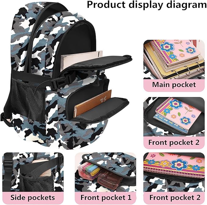 Casual Lightweight Backpacks for Boys & Girls, School Bookbags, 15 "Laptop Backpack, Travel Bag (212-sanhui)