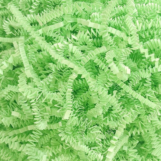 1LB Crinkle Cut Paper Shred Filler for Gift Box Bag and Basket On Easter Day(Light green)
