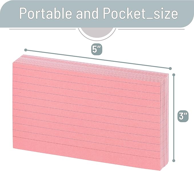 Mr. Pen- Lined Index Cards, 3"x5", 180 Cards, Morandi Colors, Bulk 3x5 Index Cards, Flashcards for Studying, School, College, Office and Home Organization, To Do List Note Cards with Ruled Lines
