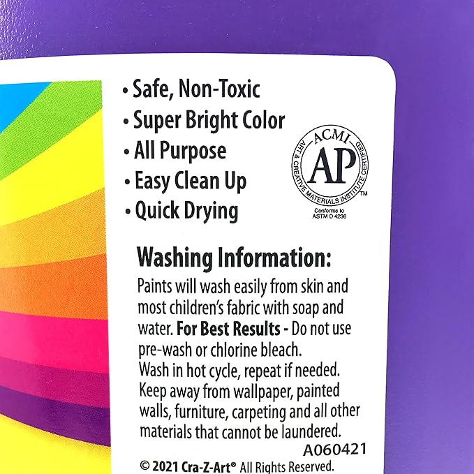 Cra-Z-Art Kids Washable Tempera Poster Paint Non-Toxic Art Supplies - Purple - 1 Gallon