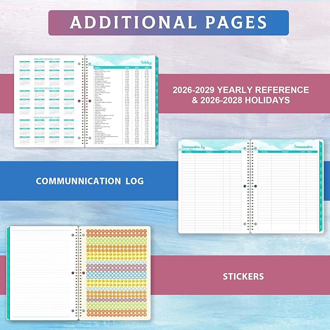Coboll Student Planner 2026-2027- 2026-2027 School Planner from July 2026 - June 2027, 2026-2027 Academic Planners with Stickers & Inner Pocket for Middle/High School, College Students, 8.5" X 11"