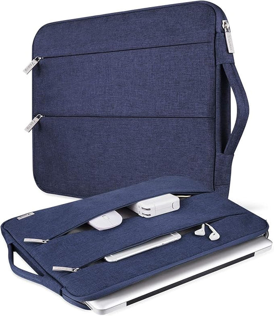 Voova Laptop Sleeve Carrying Case 15.6 16 Inch,Slim Computer Cover Bag Compatible with MacBook Pro 15/16, Dell xps 15,15-16 Inch HP Dell Asus Acer Laptop, Blue