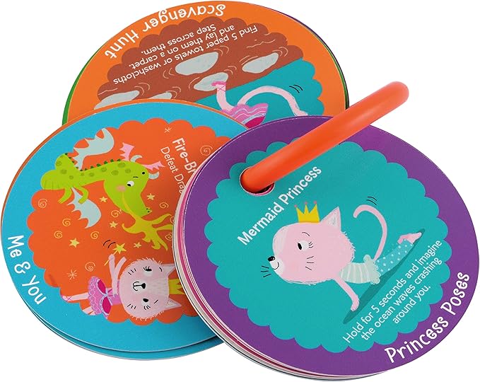 MOLLYBEE KIDS Preschool Action Cards Kitty Princess Dance and Play, 3,4 Year Old Girl Gifts